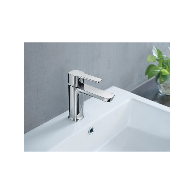 Modern - Single Handle Bathroom Faucet - 3/8" - Deck Mount