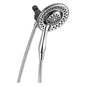 DELTA® 58465-PK In2ition® 2-in-1 Hand Shower, 6-1/8 in Dia 4-Function Shower Head, 2 gpm Flow Rate, 72 in L Hose, Polished Chrome, Import