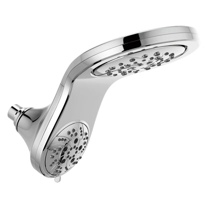 DELTA® HydroRain 2-in-1 Shower, 8 in Dia Shower Head, 1.75 gpm Flow Rate, Full Body/Full Body With Massage/H2OKinetic®/Massage/Pause Spray, Import