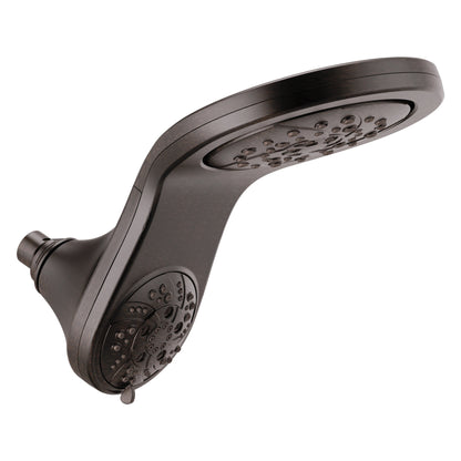 DELTA® HydroRain 2-in-1 Shower, 8 in Dia Shower Head, 1.75 gpm Flow Rate, Full Body/Full Body With Massage/H2OKinetic®/Massage/Pause Spray, Import