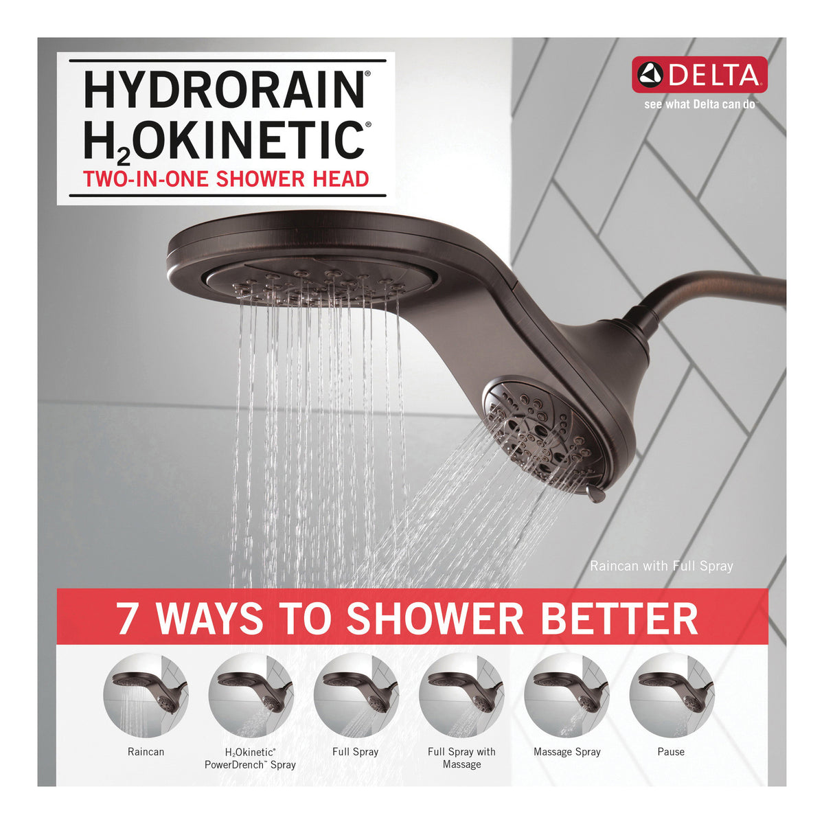 Hydrorain - Shower - 8" Dia Shower Head - 1.75 GPM