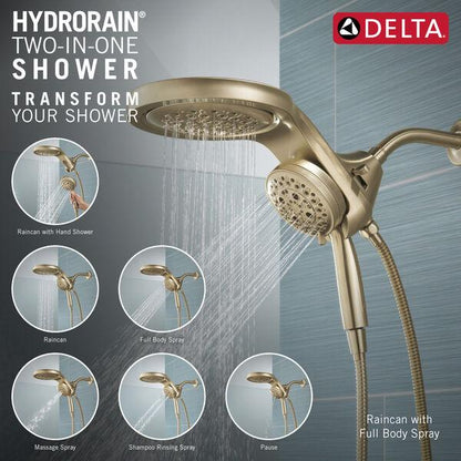 Hydrorain - 2-in-1 Shower Head and Hand Shower Combo