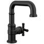 DELTA® 587SH-BL-DST Broderick® Single-Handle Bathroom Faucet, 1.2 gpm Flow Rate, 5-1/2 in H Spout, 1 Handles, Pop-Up Drain, 1 Faucet Holes, Matte Black, Function: Lavatory
