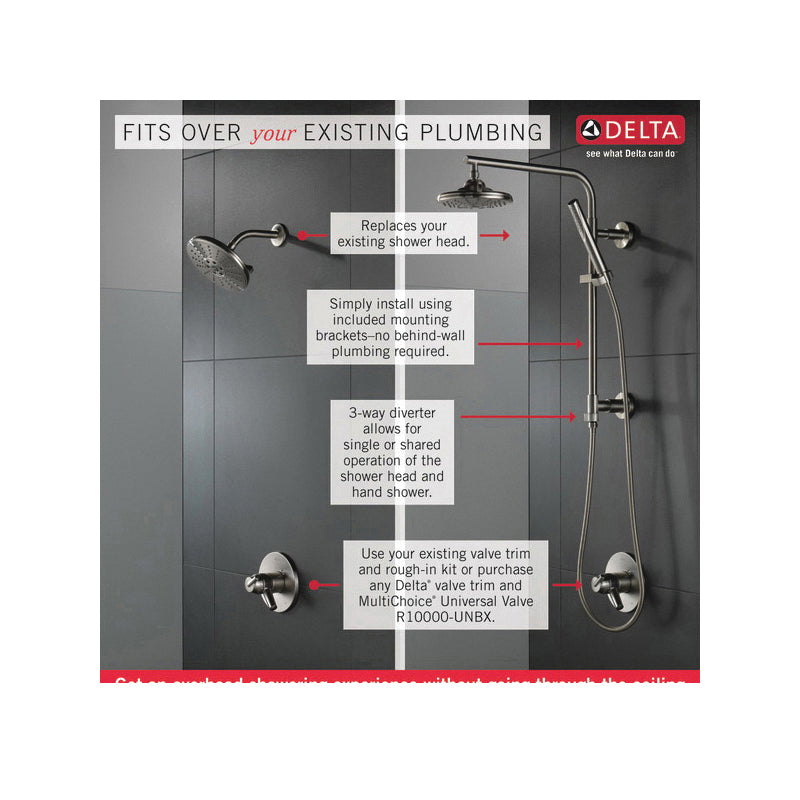 DELTA® 58810 Round Shower Column Kit, DELTA® Round Shower Column Kit, 15 in L Shower Arm, Import