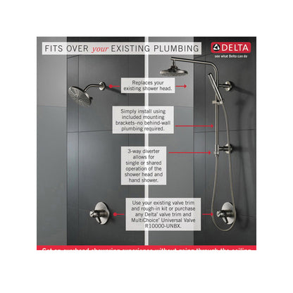 DELTA® 58810 Round Shower Column Kit, DELTA® Round Shower Column Kit, 15 in L Shower Arm, Import