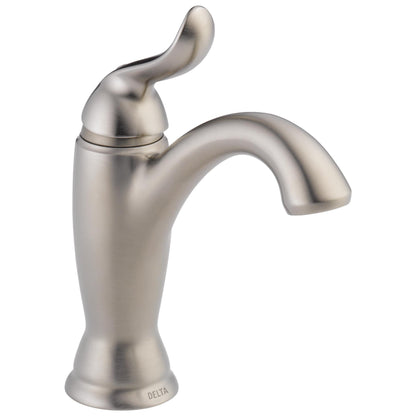 DELTA® Linden™ Lavatory Faucet, Commercial, 1.2 gpm Flow Rate, 5-1/4 in H Spout, 1 Handles, Pop-Up Drain, 1 Faucet Holes, Function: Traditional