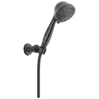DELTA® Wall Mount Hand Shower, 3-13/16 in Dia 7 Shower Head, 2 gpm Flow Rate, 82 in L Hose, 1/2 in IPS Connection, Import