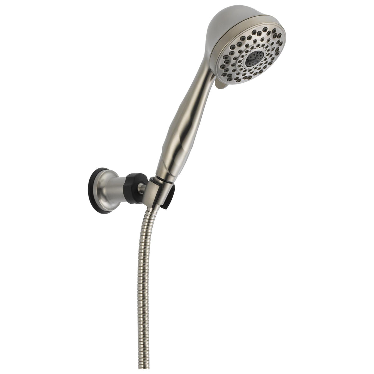 DELTA® Wall Mount Hand Shower, 3-13/16 in Dia 7 Shower Head, 2 gpm Flow Rate, 82 in L Hose, 1/2 in IPS Connection, Import