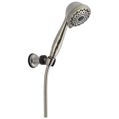 DELTA® Wall Mount Hand Shower, 3-13/16 in Dia 7 Shower Head, 2 gpm Flow Rate, 82 in L Hose, 1/2 in IPS Connection, Import