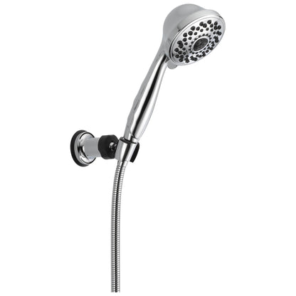 DELTA® Wall Mount Hand Shower, 3-13/16 in Dia 7 Shower Head, 2 gpm Flow Rate, 82 in L Hose, 1/2 in IPS Connection, Import