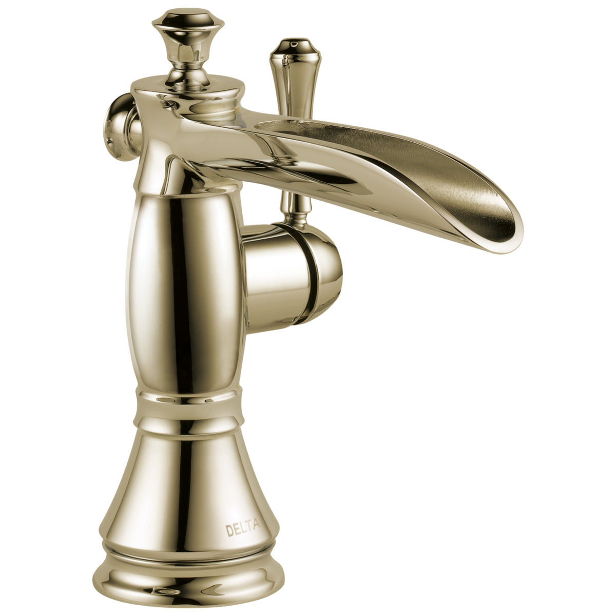DELTA® Cassidy™, 1.2 gpm, 4-11/16 in H Spout, 1 Handles, Pop-Up Drain, 1/3 Faucet Holes, Function: Traditional, Commercial
