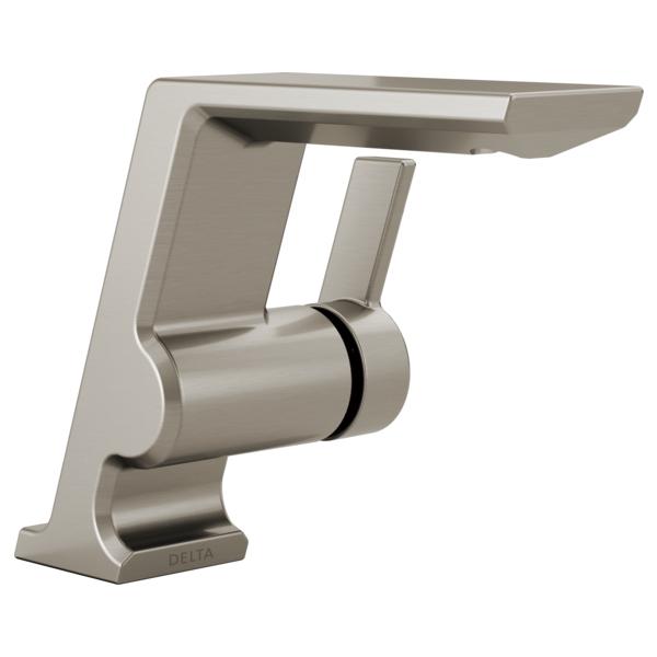 DELTA® Pivotal™ Lavatory Faucet, 1.2 gpm Flow Rate, 5-1/2 in H Spout, 1 Handles, 1 Faucet Holes, Function: Traditional