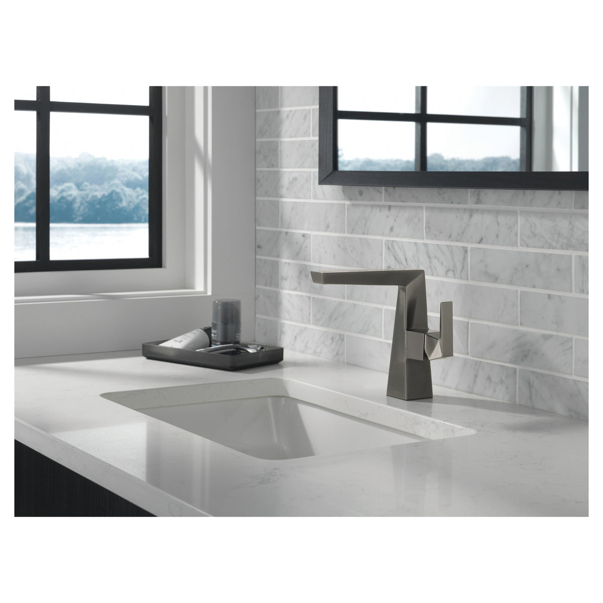 Trillian - Mid-Height Riser Bathroom Faucet - Deck Mount
