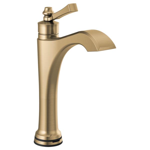 DELTA® Dorval™ Mid-Height Vessel Bathroom Faucet, Commercial/Residential, 1.2 gpm Flow Rate, 7-13/16 in H Spout, 1 Handle, 1 Faucet Hole, Function: Touchless