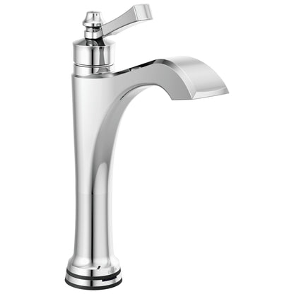 DELTA® Dorval™ Mid-Height Vessel Bathroom Faucet, Commercial/Residential, 1.2 gpm Flow Rate, 7-13/16 in H Spout, 1 Handle, 1 Faucet Hole, Function: Touchless