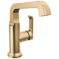 DELTA® 689-CZ-PR-DST Tetra™ Single Handle Mid-Height Vessel Bathroom, 1.2 gpm Flow Rate, 1 Handles, Pop-Up Drain, 1 Faucet Holes, Lumicoat Champagne Bronze, Lavatory Function