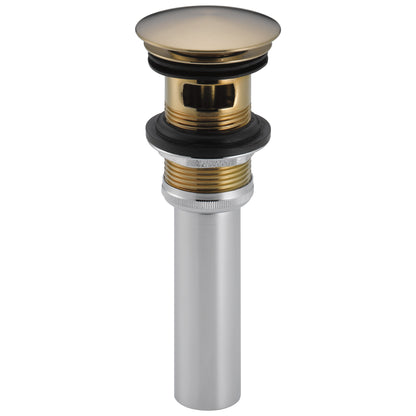 Push Activated Pop-Up Drain Assembly - Brass Drain
