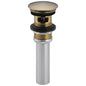Push Activated Pop-Up Drain Assembly - Brass Drain