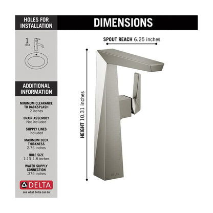 Trillian - Vessel Bathroom Faucet - Deck Mount - Solid