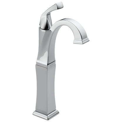 DELTA® Dryden™ Vessel Lavatory Faucet, Commercial, 1.2 gpm Flow Rate, 8-7/8 in H Spout, 1 Handles, 1 Faucet Holes, Function: Traditional