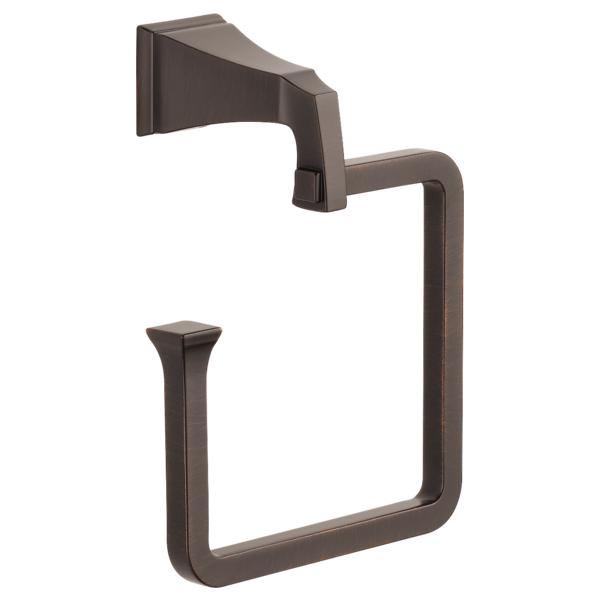 DELTA® Dryden™ Towel Ring, 6 in Ring, 3-1/2 in OAD x 7-3/4 in OAH, Brass, Import