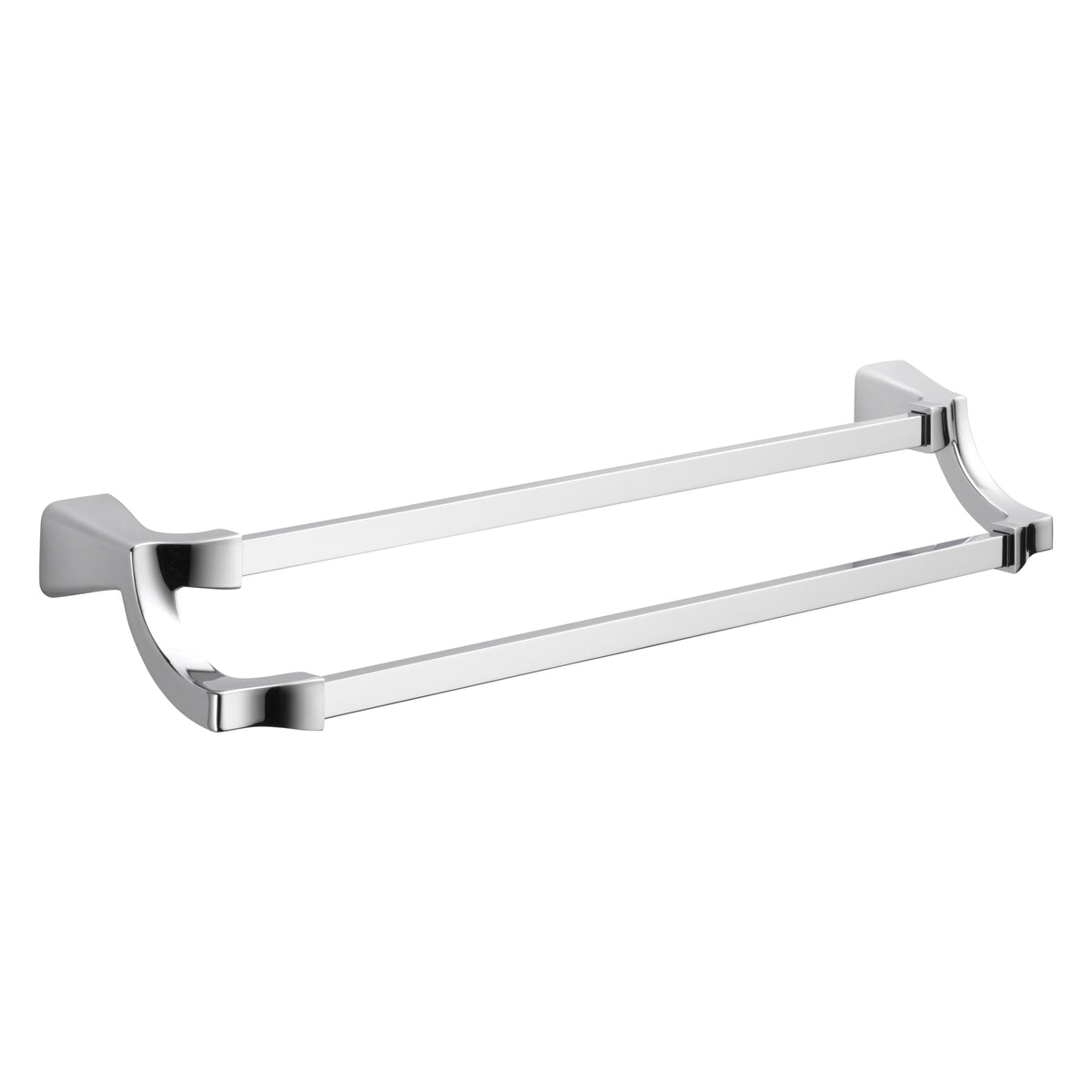 DELTA® Tesla® Double Towel Bar, 24 in L Bar, 6 in OAD x 4 in OAH, Metal, Import