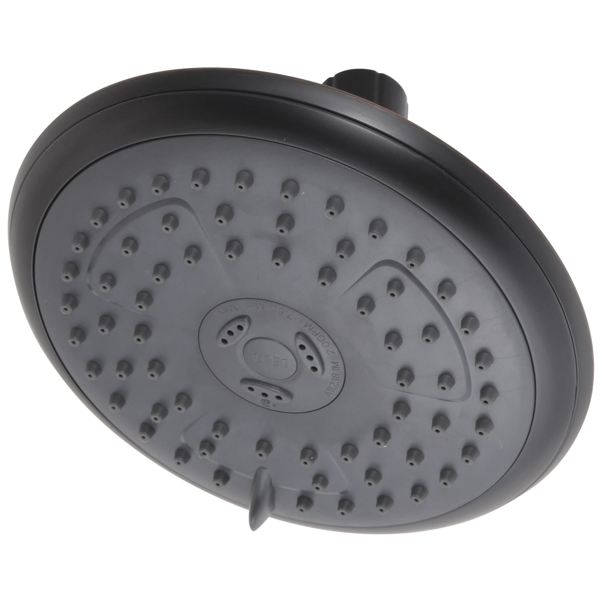 DELTA® 75357COB Porter® Shower Head, 1.75 gpm Max Flow, 3 Sprays, 4.31 in L x 6 in W x 4.31 in H Head, Import