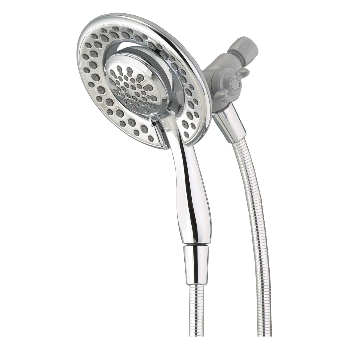 DELTA® 75486C In2ition® 2-in-1 Shower Head and Hand Shower Combo, 6-1/8 and 2-15/16 in Dia, 1.75 gpm Flow Rate, 60 in L Hose, Polished Chrome, Import