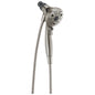 DELTA® SureDock™ 75507SN Hand Shower, 6-13/16 and 3-11/16 in Dia, 1.75 gpm Flow Rate, 72 in L Hose, NPT Connection, SpotShield® Satin Nickel, Import