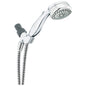 DELTA® Hand Shower, 3-3/8 in Dia 7 Shower Head, 2.5 gpm Flow Rate, 72 in L Hose, 1/2 in Connection, Import