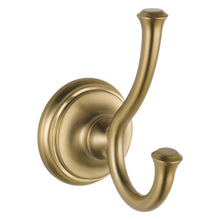 DELTA® Cassidy™ Robe Hook, 2 Hooks, 2-1/2 in OAW x 3-7/8 in OAD x 4-5/8 in OAH, Brass, Import