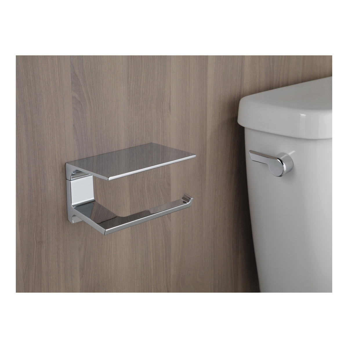 Pivotal - Tissue Holder with Shelf - 3-1/2" H - Wall Mount