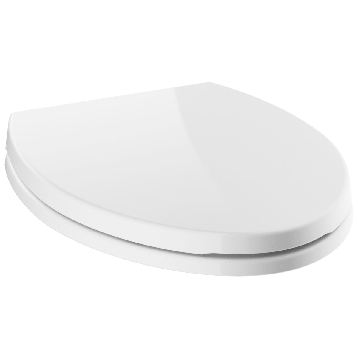 DELTA® 810903-WH Morgan® Toilet Seat With No-Slip Bumpers, Elongated Bowl, Closed Front, Plastic, White, Import