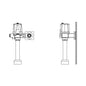 Commercial Teck® II 81T201BTA-20 Valve Retrofit Kit, Battery, For Use With Teck® Manual Water Closet Flush Valve, Brass, Polished Chrome, Import