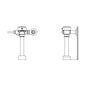 81T - Exposed Manual Flush Valve - 25 GPM