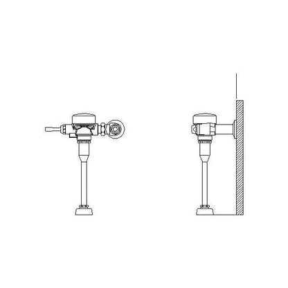 81T - Exposed Manual Flush Valve - Brass - 3/4" Spud