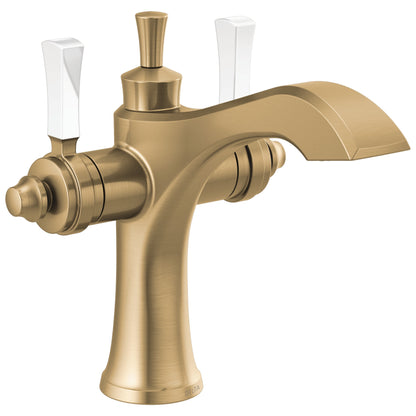 DELTA® 856 Dorval™ Monoblock Bathroom Faucet, DELTA® Dorval™ Monoblock Bathroom Faucet, Commercial/Residential, 1.2 gpm Flow Rate, 5-1/2 in H Spout, 2 Handles, 1 Faucet Holes, Function: Traditional