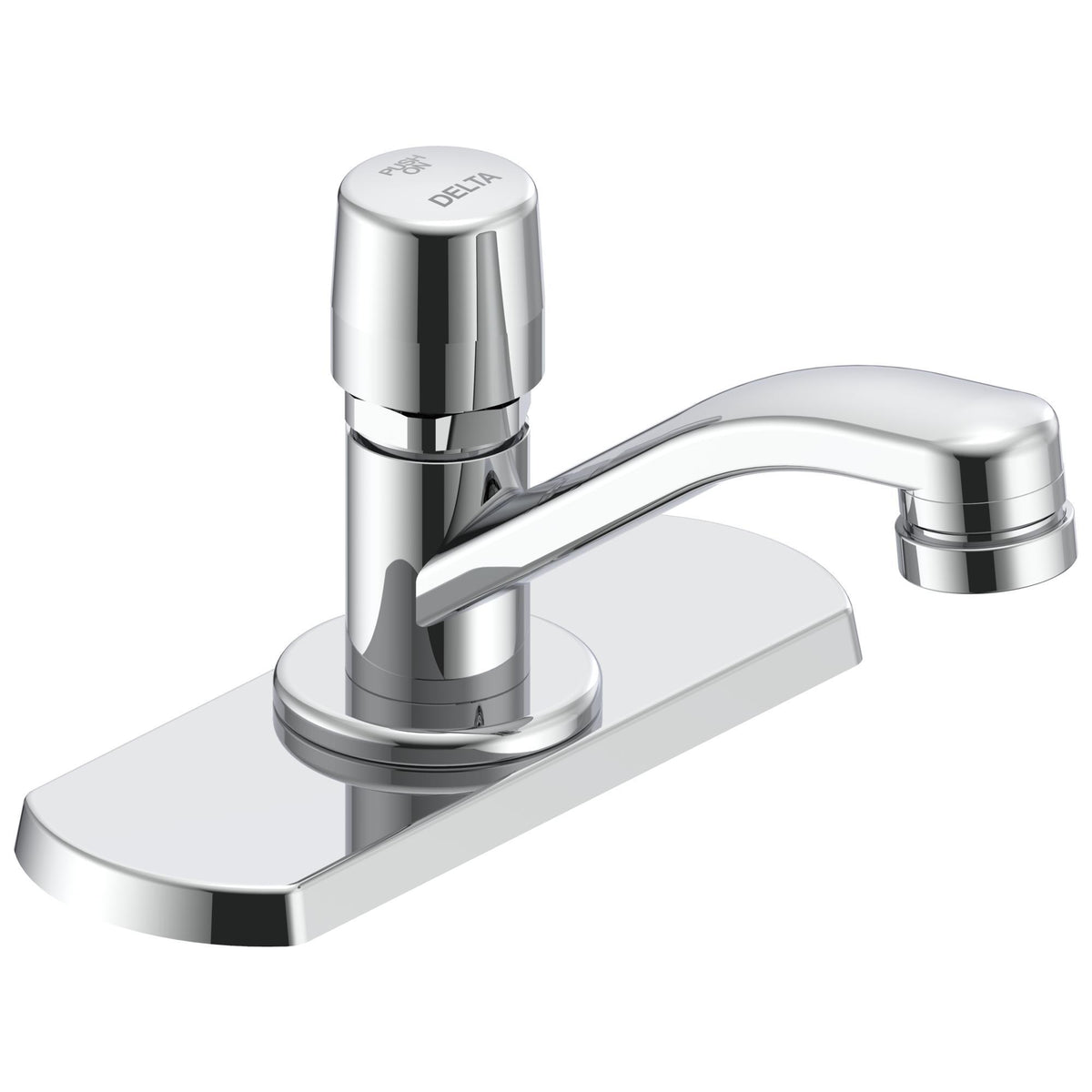 Commercial 86T0194 TECK® Metering Handwash Faucet, Polished Chrome, 1 Handle, 0.35 gpm Flow Rate