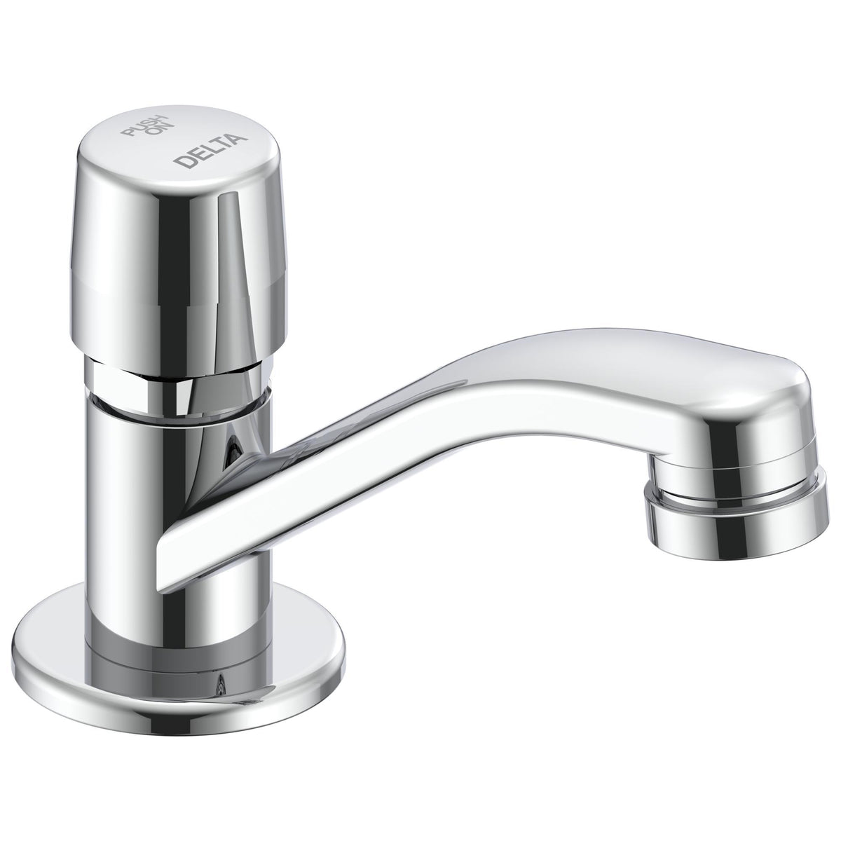 Commercial 86T1194 TECK® Metering Handwash Faucet, Commercial, 0.35 gpm Flow Rate, 1 Handle, 1 Faucet Hole, Polished Chrome