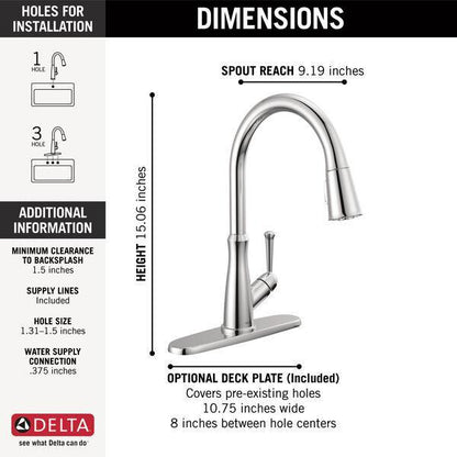 Pull-Down Kitchen Faucet - 1.8 GPM - 8.125"
