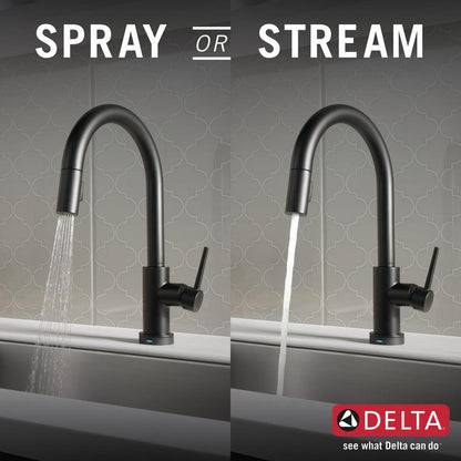 Trinsic - Pull-Down Kitchen Faucet - Matte Black - 1.8 GPM