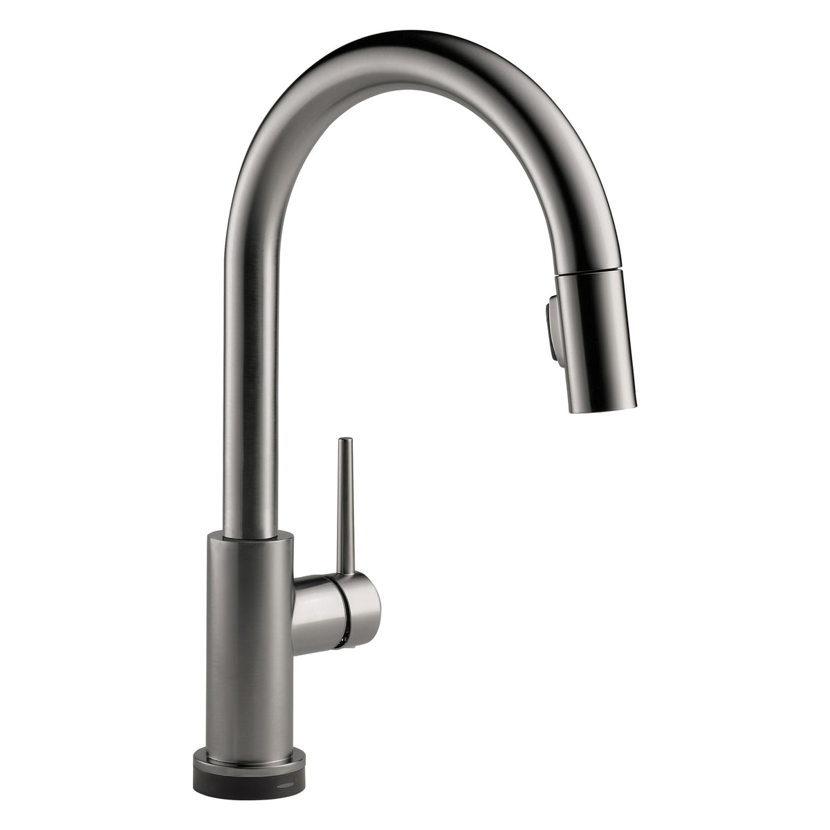 DELTA® 9159TV-KS-DST Trinsic® Pulldown Kitchen Faucet, 1.8 gpm Flow Rate, Black/Stainless Steel, 1 Handles, 1/3 Faucet Holes, Function: Touchless, Domestic