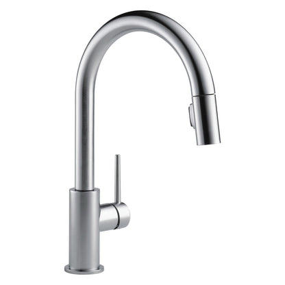 DELTA® Trinsic® Pulldown Kitchen Faucet, 1.8 gpm Flow Rate, 1 Handles, 1/2 Faucet Holes, Function: Traditional, Domestic, Commercial/Residential