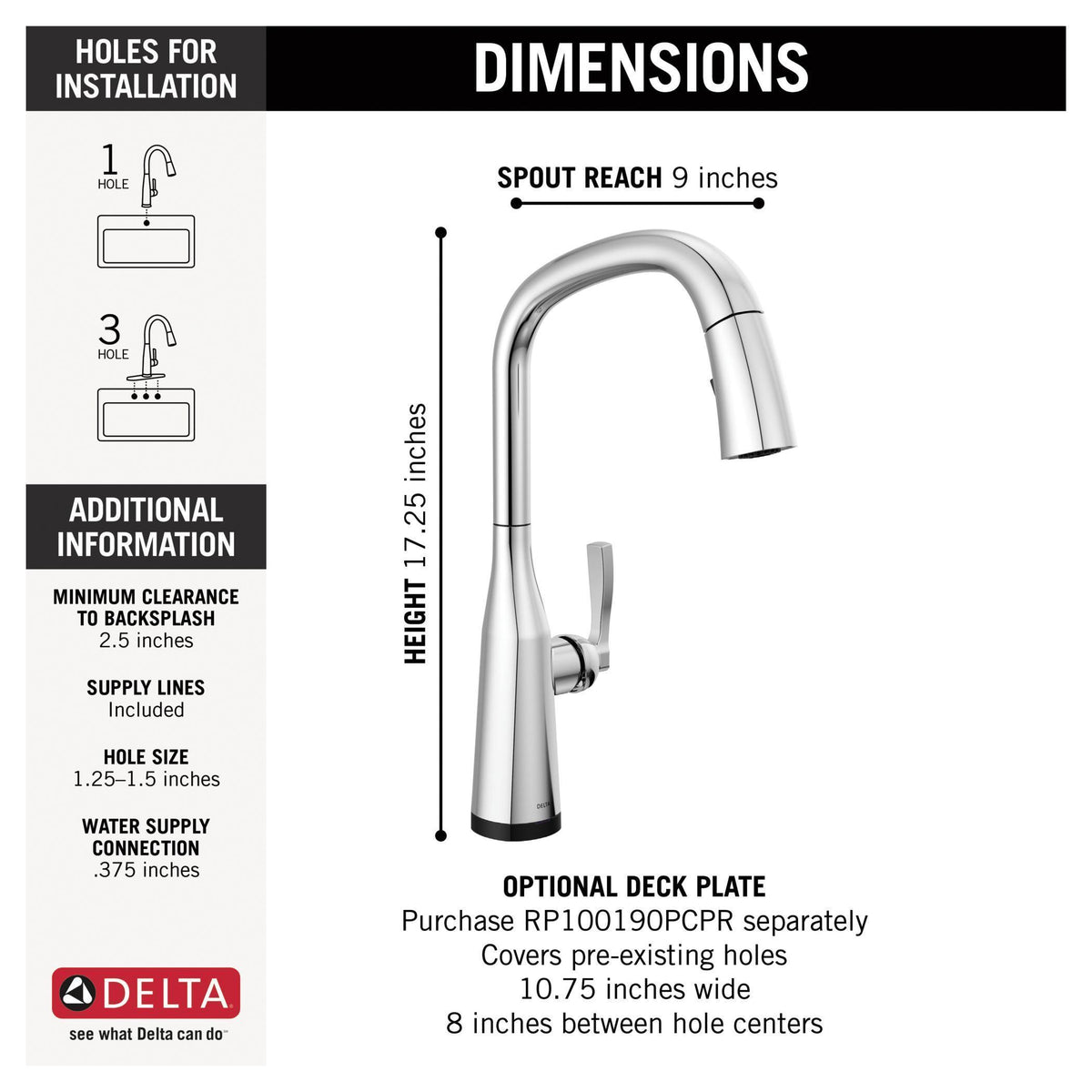 Stryke - Pull-Down Kitchen Faucet - 1 Handle