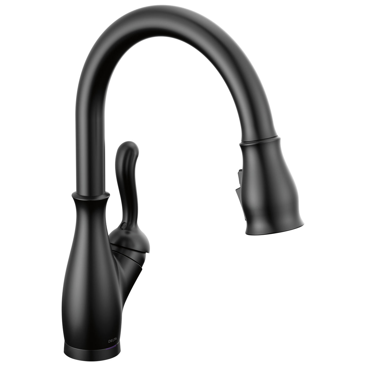 DELTA® 9178TLV-BL-DST Leland® Touchless Kitchen Faucet, 1.8 gpm Flow Rate, Matte Black, 1 Handles, 1 Faucet Holes