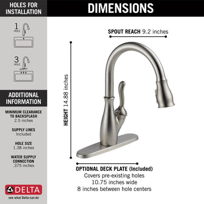 Leland - Kitchen Faucet - 1.8 GPM - Deck Mount