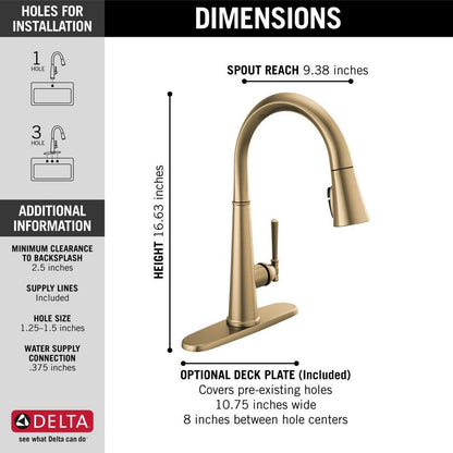 Emmeline - Pull-Down Kitchen Faucet - Deck Mount - 1 Handle
