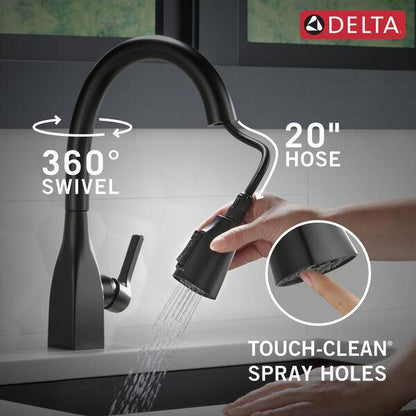 Pull-Down Kitchen Faucet - Matte Black - 1.8 GPM