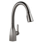 DELTA® 9183-KS-DST Mateo® Water Efficient Kitchen Faucet With ShieldSpray® Technology, 1.8 gpm Flow Rate, Black Stainless, 1 Handles, 1/3 Faucet Holes, Function: Traditional, Domestic