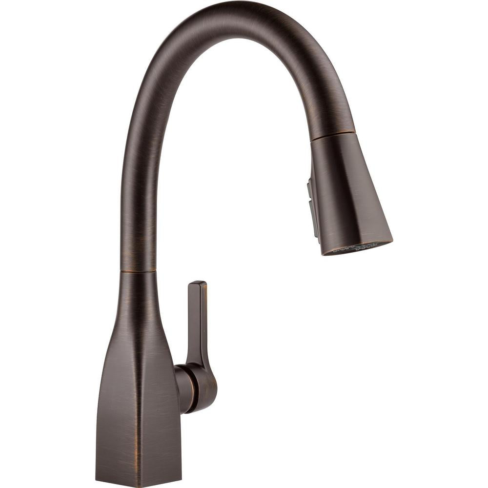 DELTA® 9183-RB-DST Mateo® Pull-Down Kitchen Faucet, 1.8 gpm Flow Rate, Venetian Bronze, 1 Handles, 1 Faucet Holes, Function: Traditional, Domestic